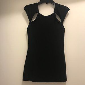 Bailey 44 Small Black Cut Out Cap Sleeved Shirt